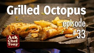 Grilled Octopus How to Cook Greek Mediterranean Style BBQ Recipes and Dishes [upl. by Samuelson]