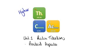 Higher Chemistry Unit 1 Redox Titrations Practical Aspects [upl. by Fronia599]