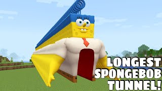 I found THE LONGEST SPONGEBOB SUPER TUNNEL in Minecraft  Coffin Meme [upl. by Aisilef990]