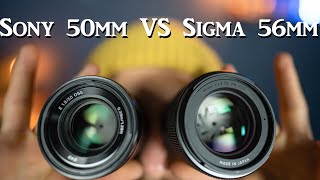 Sony 50mm F18 VS Sigma 56mm F14  Sony APSC Lens Comparison a6700 a6600 a6500 a6400 a6100 [upl. by Tibbetts]