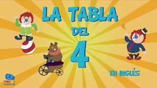 La Tabla de Multiplicar del 4  Aprendemos Ingles Cantando Canciones para Niños [upl. by Latnahc]