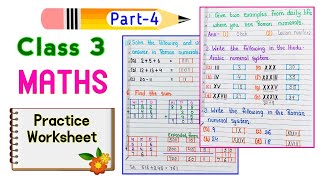 Class 3 Maths  Class 3 Maths Worksheet  Maths Worksheet for Class 3  Class 3 Worksheet  Class 3 [upl. by Mchale]