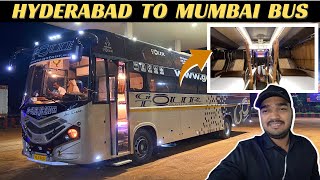 HYDERABAD to MUMBAI Bus Journey in GO TOUR amp TRAVELS Brand NEW Veera V8 AC SLEEPER BUS in HINDI [upl. by Niatsirk]