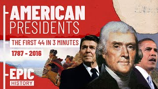 American Presidents Complete Timeline  44 Presidents in 3 Minutes [upl. by Haletky848]