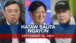 UNTV Hataw Balita Ngayon  September 16 2024 [upl. by Lait]