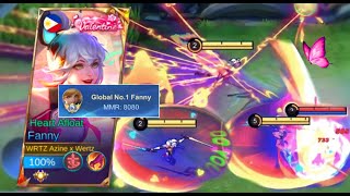 THE MOST RAREST FANNY SKIN 😍 solo VALENTINES GAMEPLAY BY AZINE  MLBB fyp [upl. by Scoter]