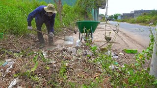 Cleaned 100 Meters of TrashFilled Sidewalk in Two Days  EyeCatching Transformation 🧹✨ [upl. by Atiekram]