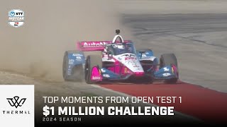 Top moments from Open Test 1  The Thermal Club 1 Million Challenge  INDYCAR [upl. by Nnylhsa]