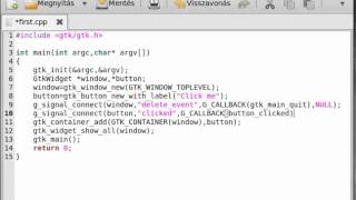 GTK tutorial 3  button part 1 [upl. by Ananna]