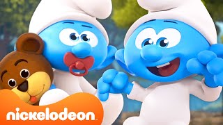 Baby Smurfs CUTEST Moments 🥰  35 Minute Compilation  Nicktoons [upl. by Nogas]