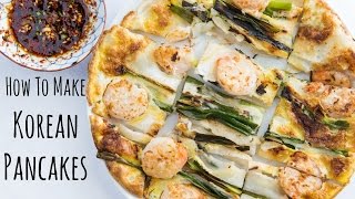 How To Make Korean Pancake Pajeon Recipe 韓国お好み焼きパジョンの作り方 （レシピ） [upl. by Aihsem]