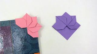 DIY Paper Bookmarks  Easy Origami Bookmark Flower  How to Make a Corner Bookmark [upl. by Jill]