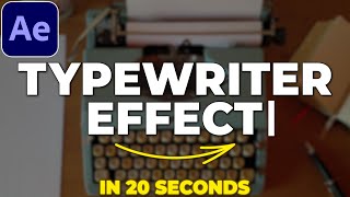 How To Make TYPEWRITER Effect in After Effects [upl. by Callan]