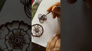 millionaire mehndi flowers momedian mehndi design subscribe share [upl. by Yeldua741]