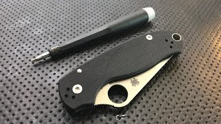 How to disassemble and maintain the Spyderco Para3 Pocketknife [upl. by Hillie]