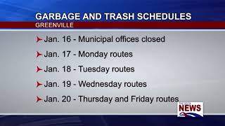 Greenville Garbage Schedule for MLK Day [upl. by Nichols810]