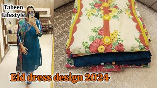 Eid dress design ideas 2024 by Tabeen lifestyle  Eid dress designing [upl. by Kalinda]