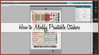 How to Modify Printable Stickers in Silhouette  Planner DIY [upl. by Bela]