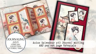 Journal cover and pop out page tutorial Asian Splendour pt3 [upl. by Deb]