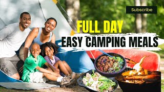 FULL DAY of EASY CAMPING MEALS [upl. by Aihsital]