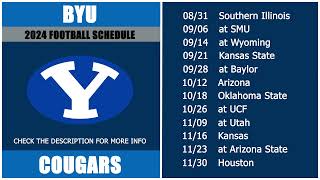 2024 BYU Cougars Football Schedule [upl. by Yila]