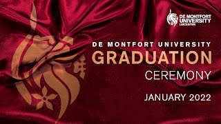 DMU January Graduations 2022 Saturday 22 January 5pm [upl. by Aldora]