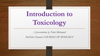 introduction to toxicology [upl. by Culver]