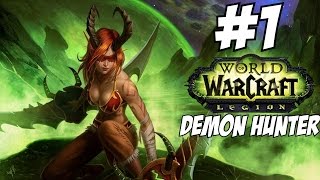 World of Warcraft Legion Demon Hunter Gameplay Walkthrough Part 1 Level 1110 Lets Play Review [upl. by Mil]