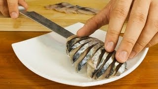 Mackerel Sashimi Made From Whole Fish [upl. by Hsekin]