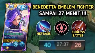 BENEDETTA EMBLEM FIGHTER MASIH ENAK  BUILD TOP 1 BENEDETTA  MOBILE LEGENDS [upl. by Havelock]