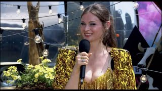 Sophie EllisBextor interview at Glastonbury BBC iPlayer [upl. by Dibbell]