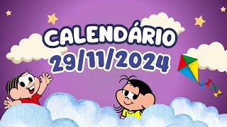 CALENDÁRIO DE 29 DE NOVEMBRO DE 2024 ALUNONOTADEZ10 ensinofundamental [upl. by Jeffrey879]