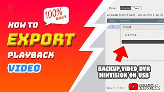 How To Export Playback Video From Hikvision DVR To USB Flash Drive [upl. by Aimaj]