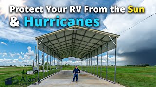 170 MPH Wind Rated RV Metal Carport Ottis 24x55 Metal Structure [upl. by Beal649]