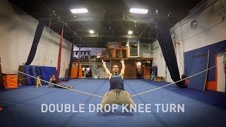 Slackline Tricks 6  Double Drop Knee Turn [upl. by Ssor]