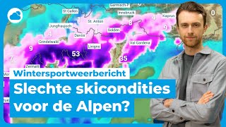 Wintersport weerbericht slechte sneeuwcondities tijdens de voorjaarsvakantie [upl. by Remde]