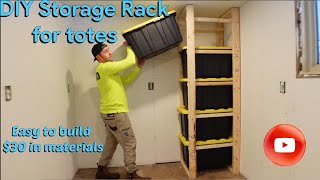 DIY Storage rack for totes [upl. by Buck]