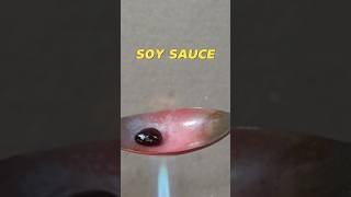 soy sauce vs hot spoon hotspoon experiment youtubeshorts asmr adhesive science glue [upl. by Einre]