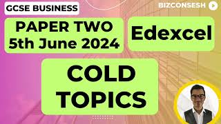 Cold Topics for Paper 2  Edexcel GCSE Business [upl. by Nohsid894]