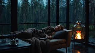 EXTREME Rain amp Thunder in Hidden House inside the ForestRain Sounds for Sleep [upl. by Adnale]