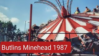 KBV1207 Butlins Minehead 1987 New Unseen Footage A look at the Fair Ground Rides in 1987 [upl. by Ellehcan68]