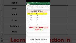 How to Use the IF Function in Excel Check it out‼️ excel excelshorts exceltutorial [upl. by Golanka212]