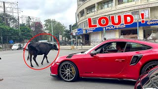 LOUD SUPERCARS On INDIA STREETS  NOVITEC SVJFlames GTR Turbo S  Ferrari’s etc [upl. by Newcomer]