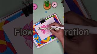 Flower illustration using DOMS AND CAMLIN Brush pens brushpen brushpenart brushart [upl. by Euqinamod]