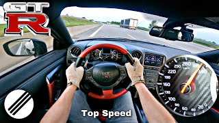 NISSAN GTR R35 333kmh TOP SPEED DRIVE ON GERMAN AUTOBAHN 🏎 [upl. by Eeimaj207]