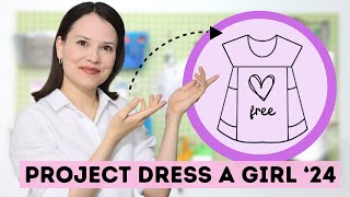 Lets sew a DRESS with FREE pattern for Project quotDress A Girlquot 2024 [upl. by Cherey]