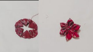 DIY  How to make adorable fabric flower in just few minutes  youtube [upl. by Mellar924]