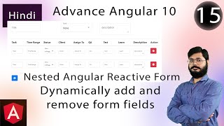 Add more field in angular  Nested angular reactive form  Work with complex form in angular Hindi [upl. by Aleuqahs]