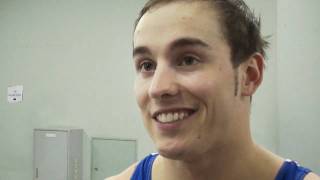 2011 Gymnastics Worlds Daniel Keatings after qualifying part 1 [upl. by Nannah993]