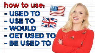 USED TO  USE TO  BE USED TO  GET USED TO  WOULD DO  English Grammar Lesson  Free PDF amp Quiz [upl. by Yecrad]